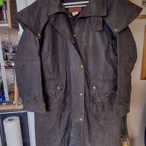 Full Length Oilskin Duster with Cape